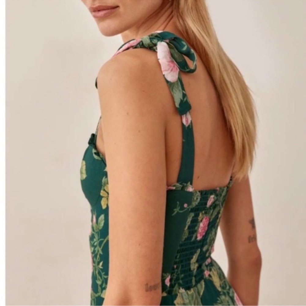 NWT Reformation Christine Mini Dress in Belvedere - Picture 3 of 5